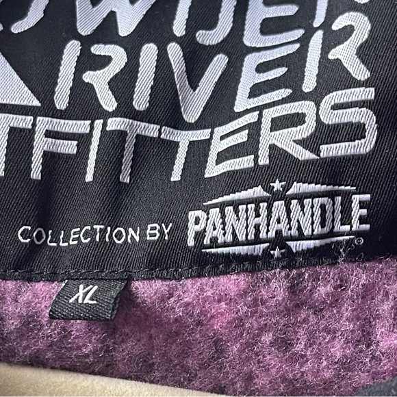 Panhandle Powder River Outfitters Pullover Jacket size XL purple black zip - Picture 3 of 10